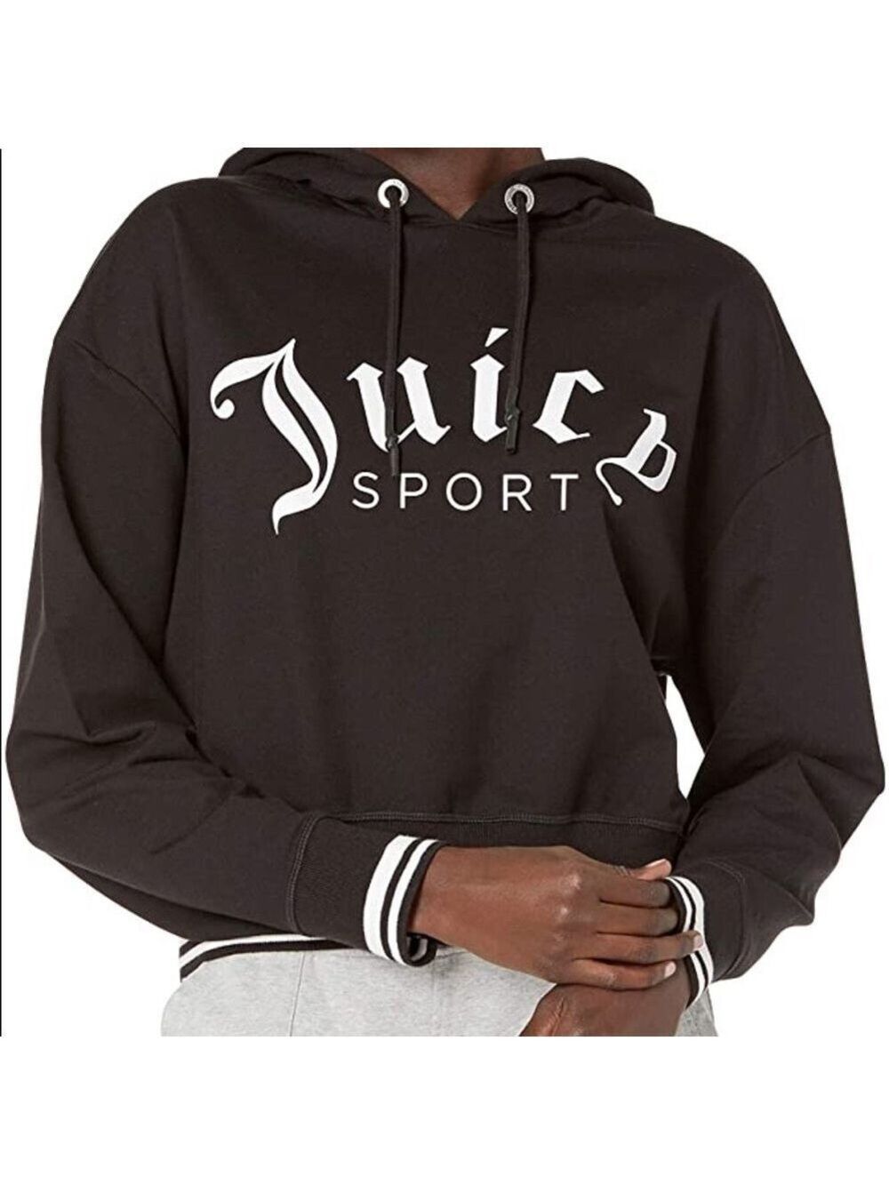 Juicy Cropped Pull Over Logo Hoodie Size Small - Picture 2 of 12